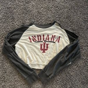 Indiana university cropped long sleeve